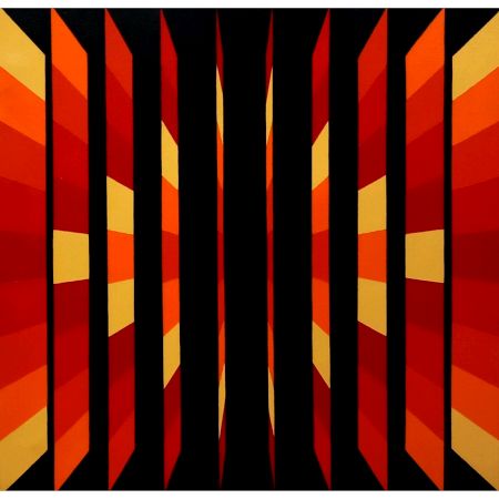 Bloom Acrylic Canvas Painting by Artist Samba Prasad 18 x 18 Inch